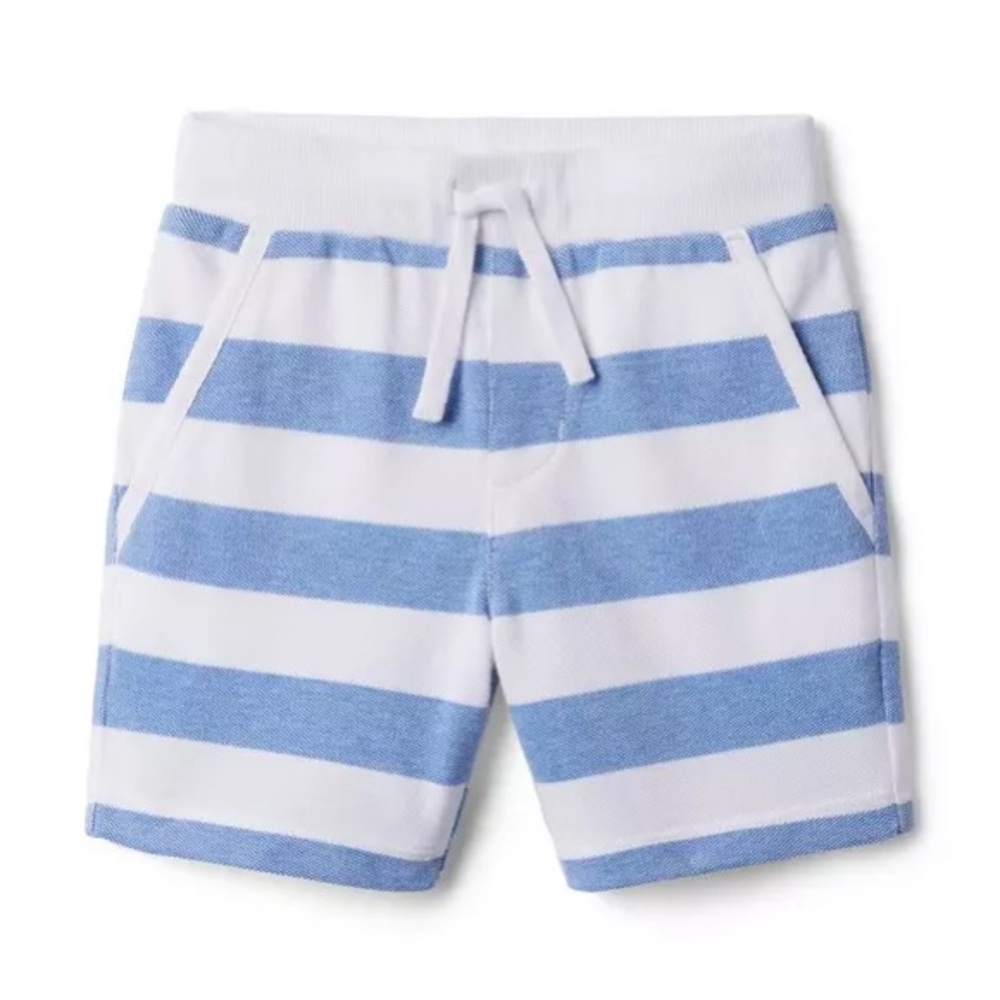 JANIE AND JACK Striped‎ Pique Pull on Shorts, 18-24m